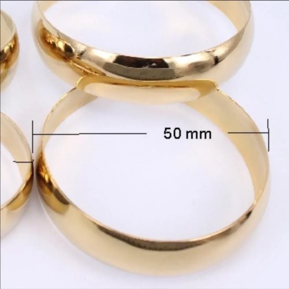 NEW 18K Yellow Gold 2” Round Chunky Hoop Earrings - Picture 5 of 5